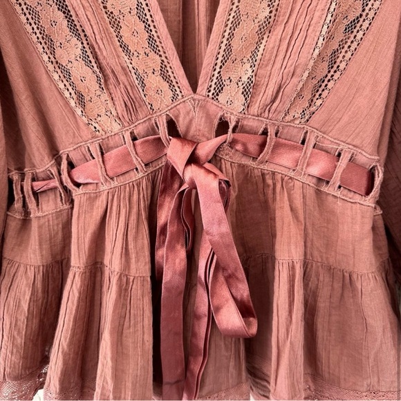 FREE PEOPLE ROSE FAVORITE
ROMANCE TOP  Size:XS Color:Rose - Picture 6 of 7